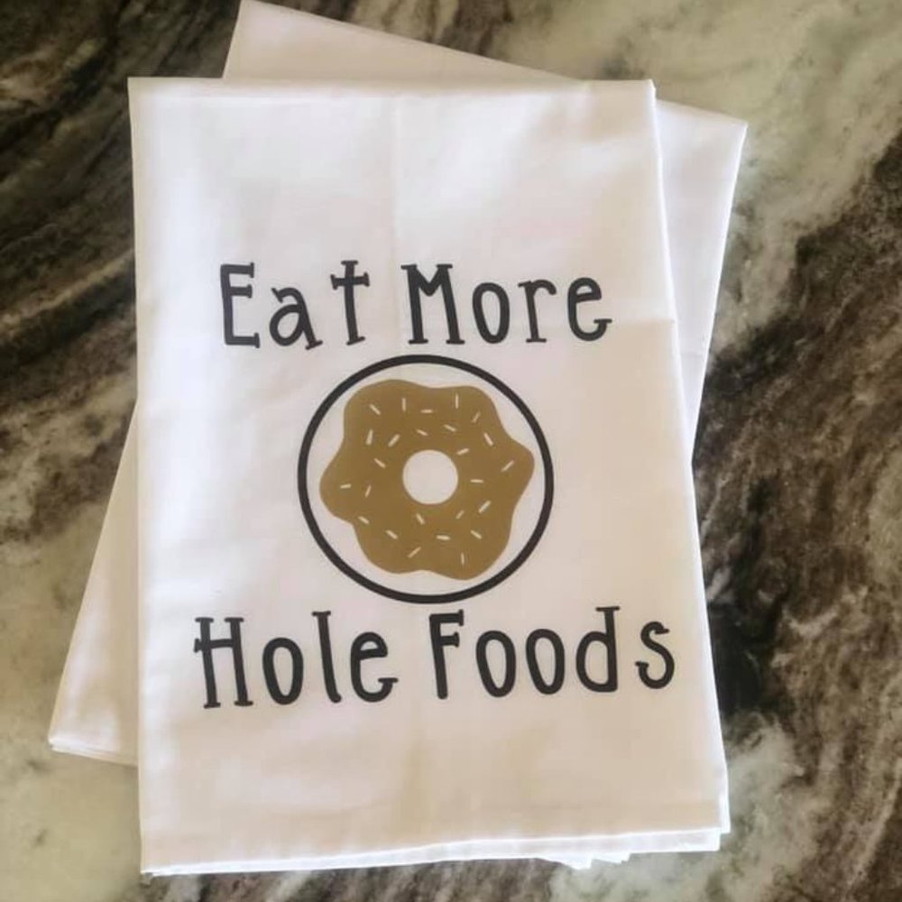 "Hole Foods" Tea Towel
